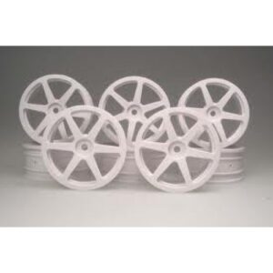 WHEEL 6-SPOKE 24mm WHITE 8PCS AGH001-8W