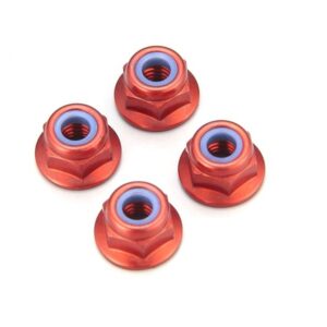 M4 ALOY NYLON NUT RED  1343