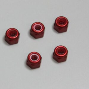 M3 ALUM.NYLON NUT/ RED/5PCS  1347