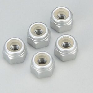 M4 ALUM.NYLON NUT/SILVER/5PCS 1353