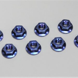 FLANGED STEEL COLOR NUT M4 BL 1357