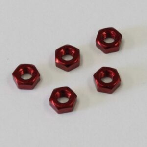 Nut (M3x2.4)(Aluminum/Red/5pcs)  1-N3024A-R