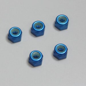 Nut (M3x4.3) Nylon (Aluminium/Blue/5pcs)  1-N3043NA-B