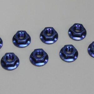 Nut(M4x4.5) Flanged (Steel/Blue/8pcs) 1-N4045F-B