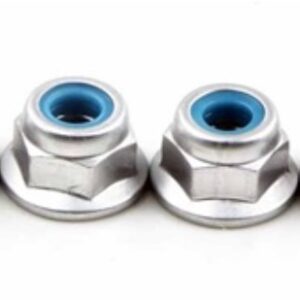 Nut(M4x4.5)Flanged Nylon(Alumi/Silver/4p 1-N4045FNA-S