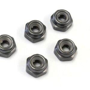 Nut (M2.6x3.0) Nylon(Aluminum/Gunmetal/5pc)  1-N2630NA-GM