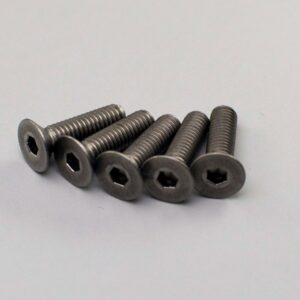 Flat Head Screw (Hex/Titanium/M4x15/5pcs) 1-S34015HT