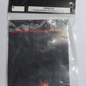 ANOD. BODY CLIP,80mm RED(2)  DYN5528