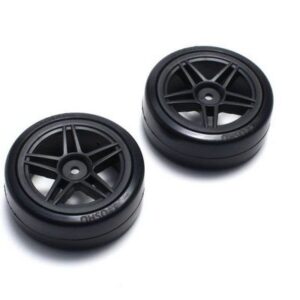 Drift Tire Front(10Spoke/BK/24mm/2pcs)  FAT303BK