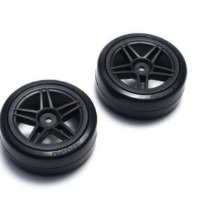Drift Tire Rear (10Spoke/BK/24mm/2pcs) FAT304BK