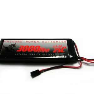 Unicorn LiFePo Battery   w/wire 3000 25C 6.6V  DS-FE-3000/2S/25C
