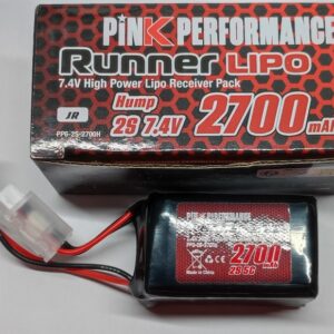 Pink Runner Rx LiPo 2S 7.4V-2700 (JR) 54x32x31mm 97g - Hump PP6-2S2700H-MP10