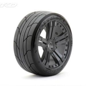 Jetko EX Super Sonic 1:8 Buggy Belted Tyre Black Wheels 17mm Hex (2)  JK1504RB