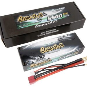 Gens ace 5500mAh 2S 7.4V 60C HardCase RC 10# car Lipo battery pack with T-plug GEA55002S60D10