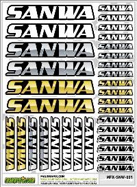 MAUGRAFIX SANWA GREY/GOLD STICKER  MGFX-SNW-001
