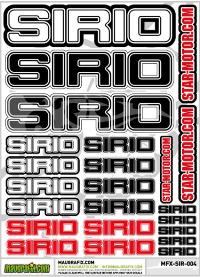 MAUGRAFIX SIRIO STANDARD BLACK/RED STICKER  MGFX-SIR-004