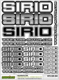 MAUGRAFIX SIRIO STANDARD GREY/WHITE STICKER  MGFX-SIR-002