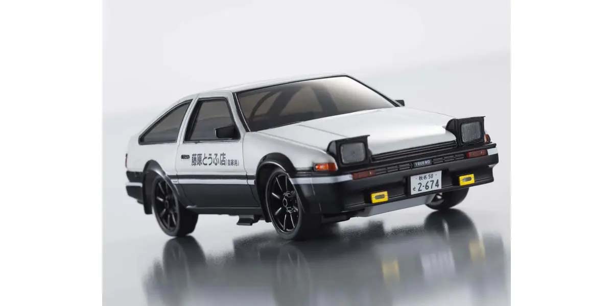 Kyosho First Mini-Z 1:28 Initial-D Toyota Sprinter Trueno AE86 WH/BK KZ66601A - Image 4
