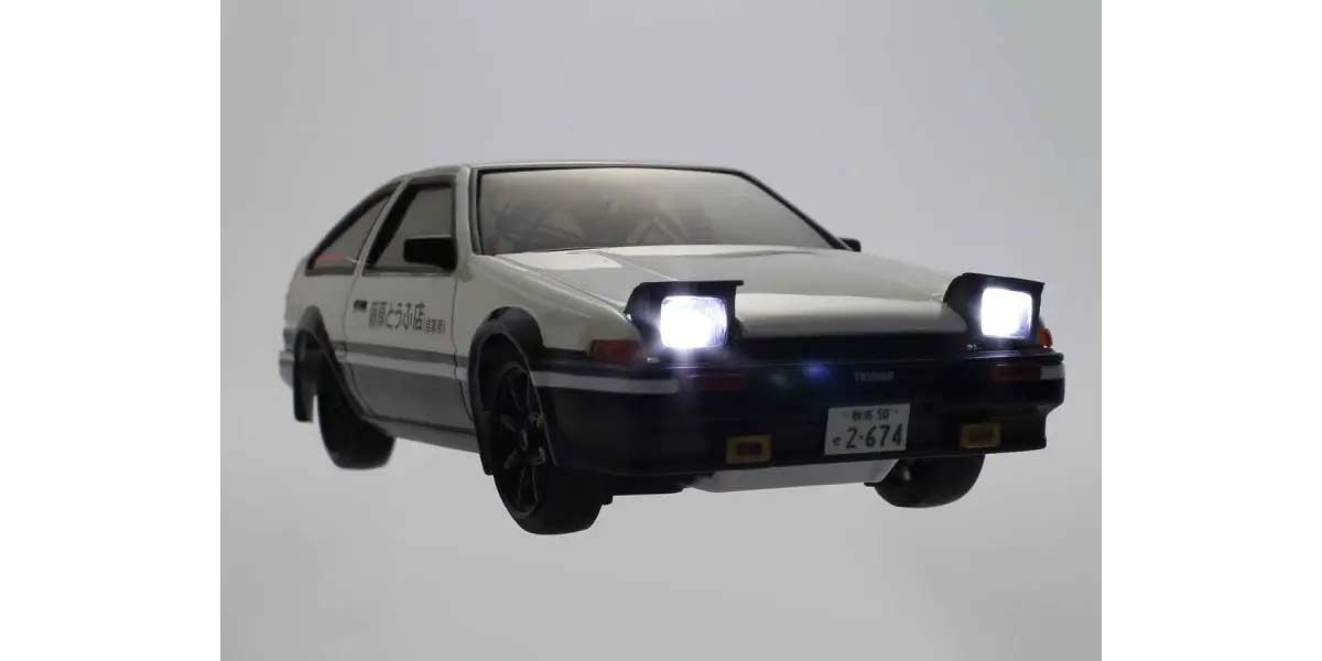 Kyosho First Mini-Z 1:28 Initial-D Toyota Sprinter Trueno AE86 WH/BK KZ66601A - Image 5