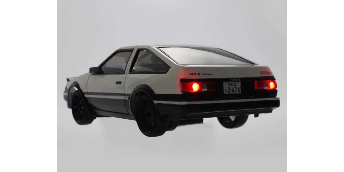 Kyosho First Mini-Z 1:28 Initial-D Toyota Sprinter Trueno AE86 WH/BK KZ66601A - Image 2