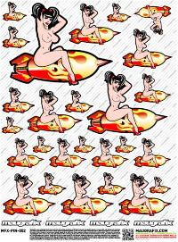 MAUGRAFIX PINUP GIRL NAKED STICKER  MGFX-PIN-002