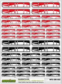 MAUGRAFIX TEAM ORION CLASSIC US LOGO / RED-BLACK  MGFX-ORI-002