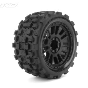 Jetko EX Tyre MT Wasteland Belted 4.0 Black Wheel 12-17mm (2)"  JK1904CB