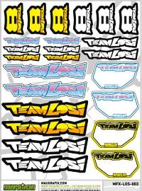 MAUGRAFIX TEAM LOSI EIGHT W/WING STICKERS  MGFX-LOS-003