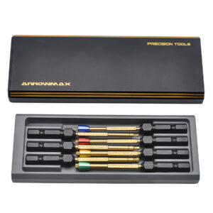 AM Power Tool Tip Set 7 Pieces With Alu Case Black Golden AM502905