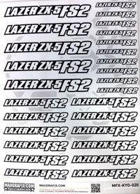 MAUGRAFIX LAZER ZX-5 FS2/ BLACK-WHITE  MGFX-KYO-020