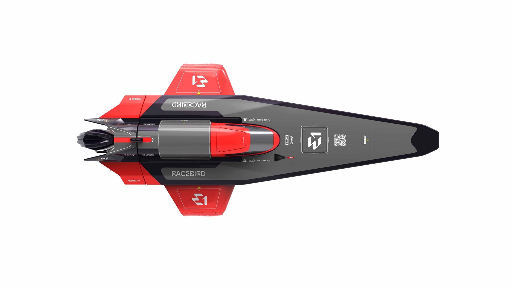Joysway E1 Racebird 1:14 545mm RTR Hydrofoil Boat Coral JW8608C - Image 2