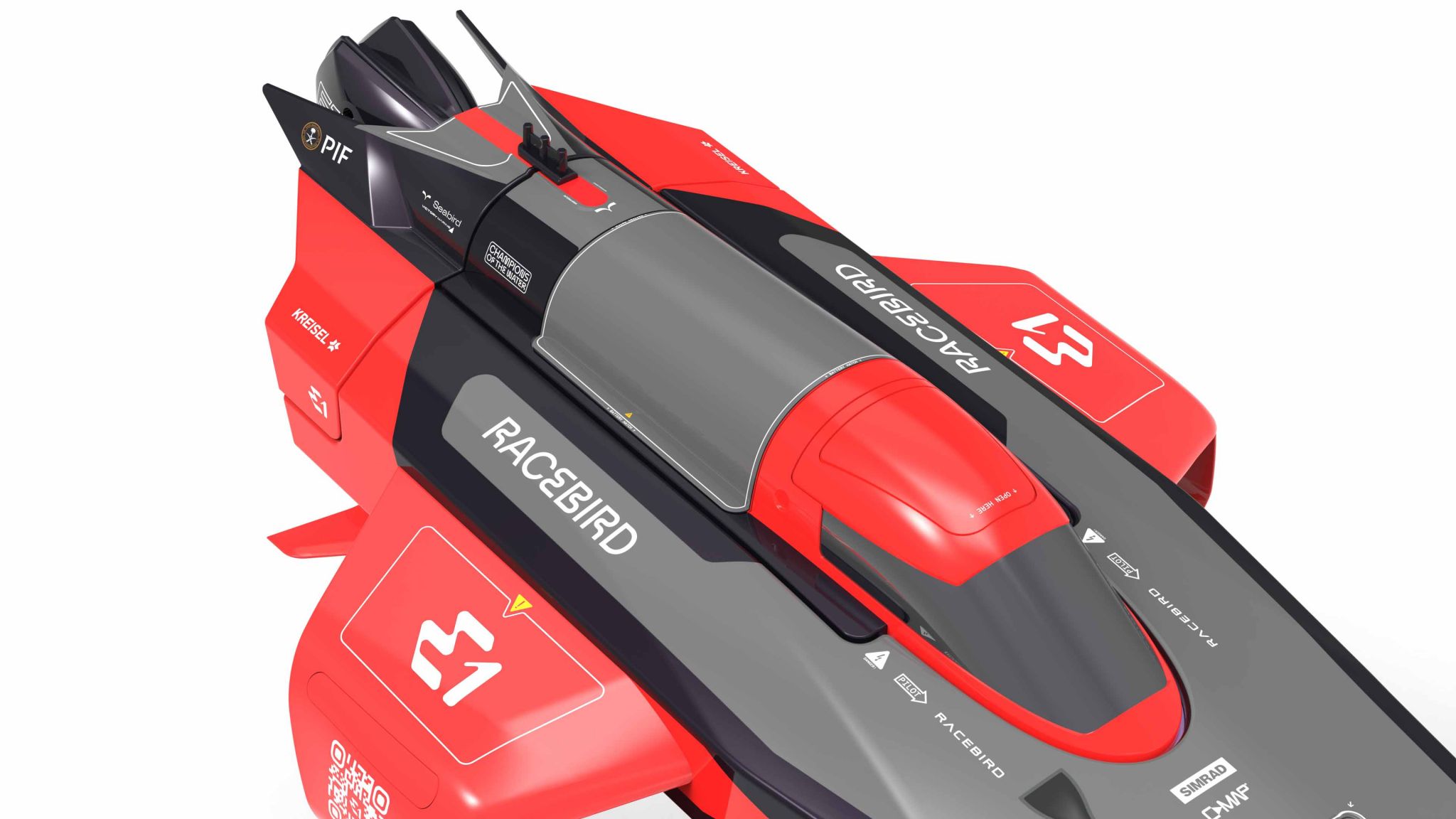 Joysway E1 Racebird 1:14 545mm RTR Hydrofoil Boat Coral JW8608C - Image 3