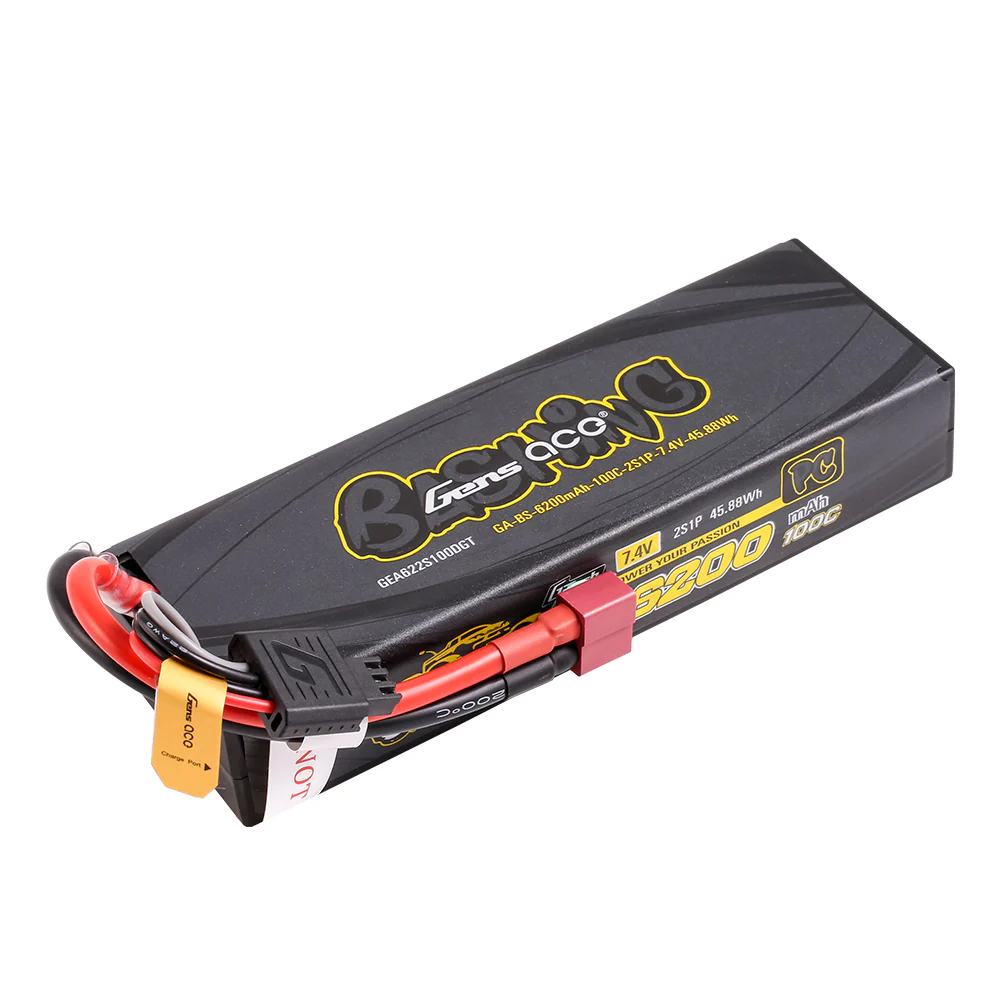 Bashing 6200mah 2s 7.4V 100C Hardcase LiPo Battery with Deans Plug GEA622S100DGT - Image 3