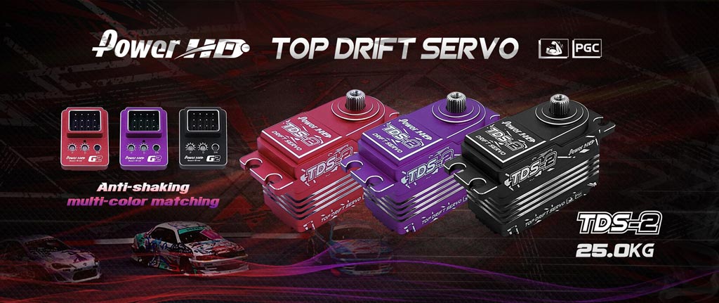 Servo Power HD TDS-2 Red Low Profil Drift HV (25kg/0.09s) HD-TDS-2R - Image 2