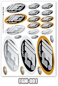 MAUGRAFIX FG MODELLSPORT GREY/ORANGE STICKER  MGFX-FGM-001
