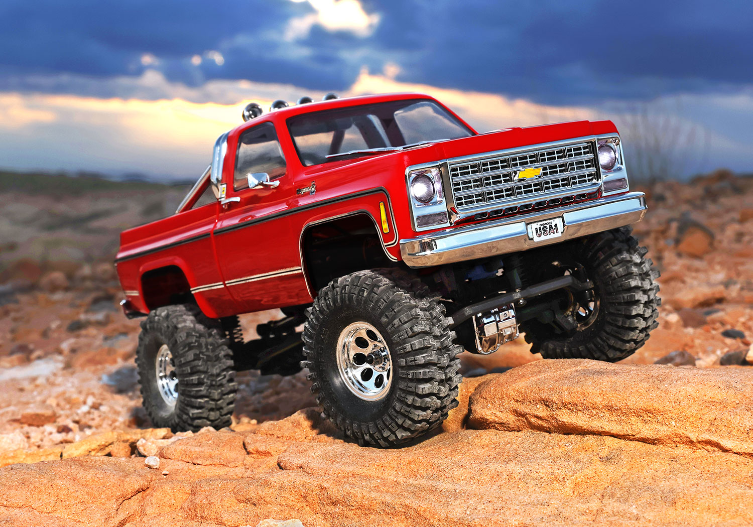 Traxxas TRX-4M Chevy K10 4x4 lifted red 1/18 Crawler RTR Brushed, with battery and USB charger 97064-1RED - Image 2