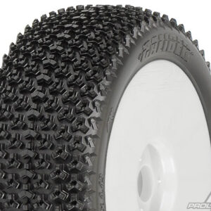 Caliber M3 (Soft) Off-Road 1:8 Buggy Tires Mounted on V2 White Wheels 9030-32