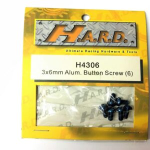 Team Magic H.A.R.D. 3*6mm ALU.BUTT.HEAD SCREW/6/BLUE TM-H4306B