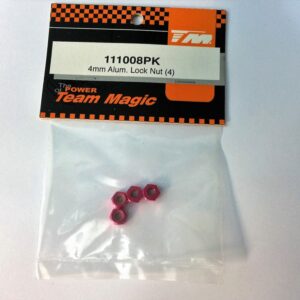 Team Magic  4mm ALUM. LOCK NUT (4) TM-111008PK