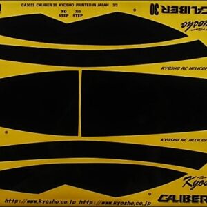 KYOSHO CALIBER DECAL FOR CANOPY CALIBER 30 CA3033