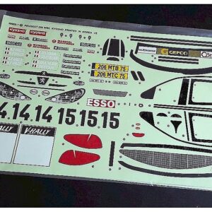 DECAL PEUGEOT 206 WRC 39955-1